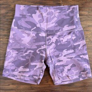 lululemon athletica Pink Camo Bike Shorts